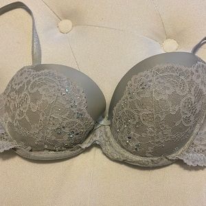 Baby blue, beaded, Victorias Secret Bra. 32DD. Lightly worn.